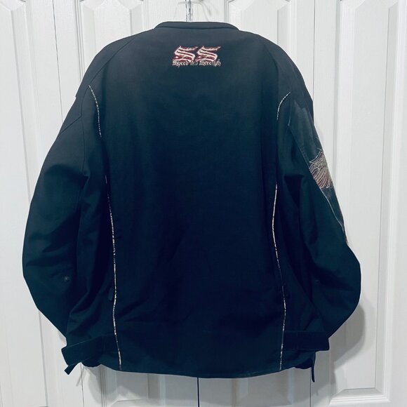 Speed & Strength Gear-Men's X Large Lined Motorcycle Jacket-Hang em High-Bl/Red - Picture 7 of 16